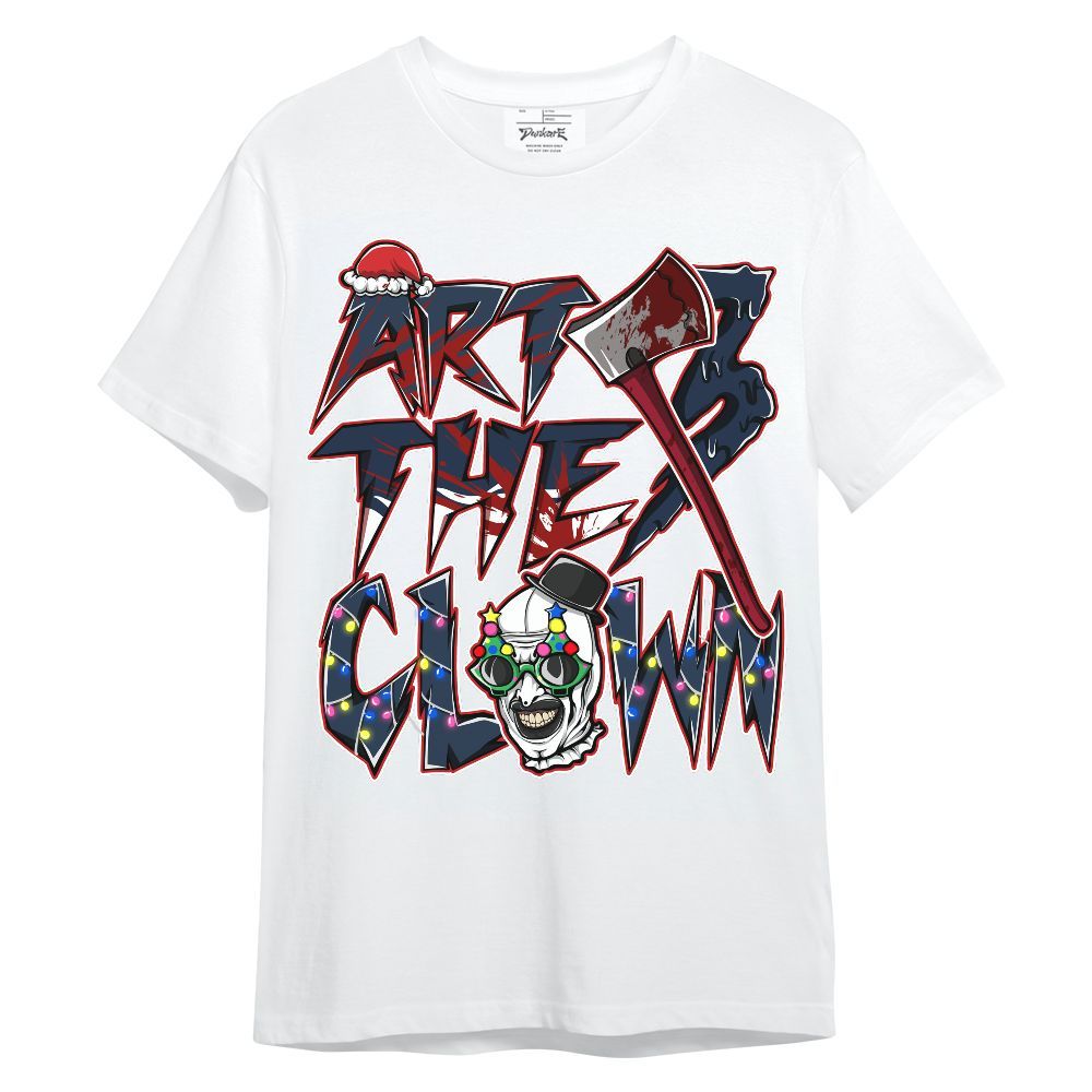 Shirt To Match White Midnight Navy 6s - Art Clown Halloween Unisex Shirt