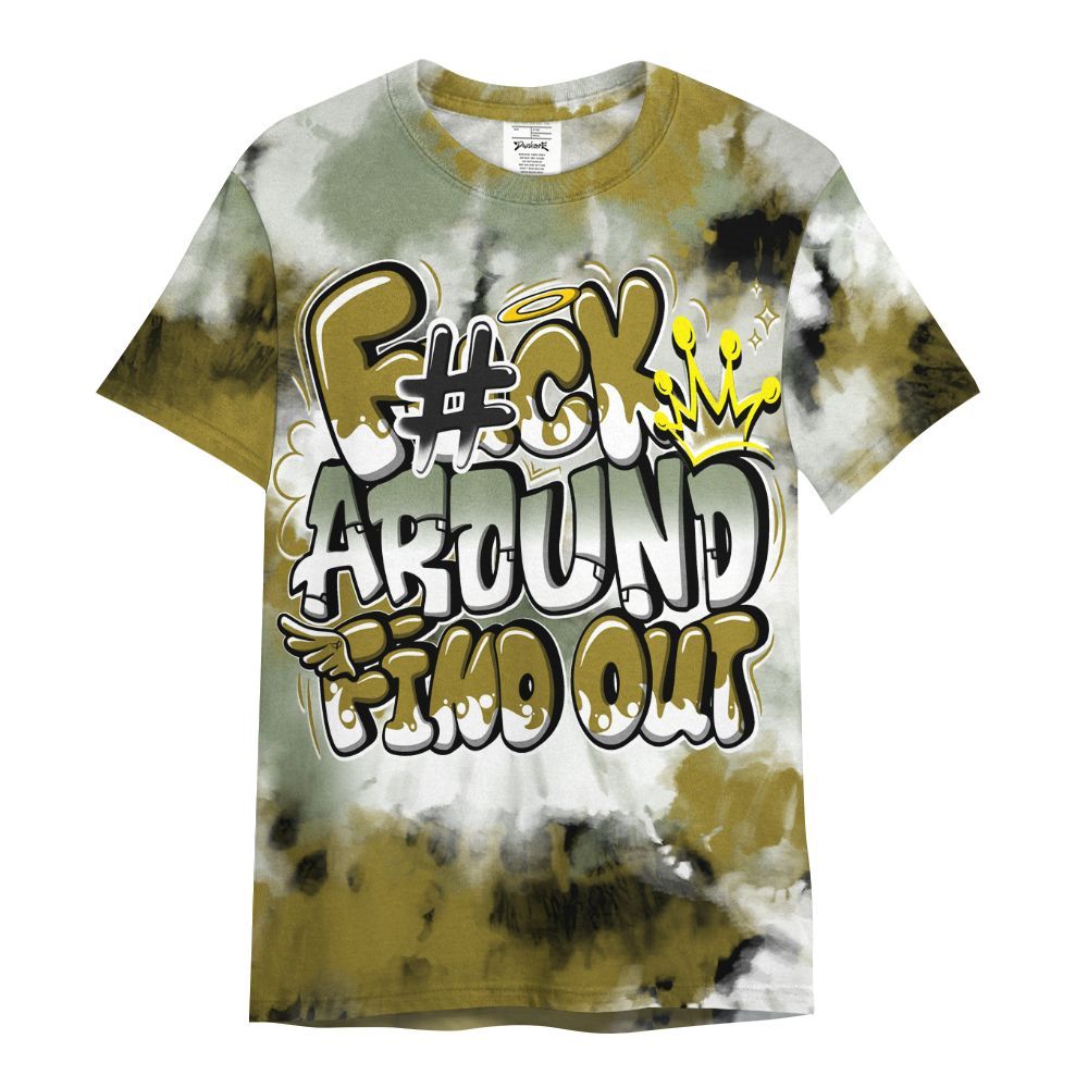 Shirt To Match Air Flightposite Metallic Gold - Tie Dye FK Around Find Out All Over Print