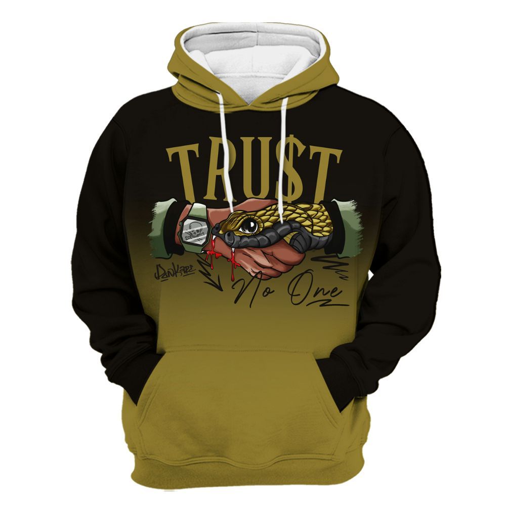 Hoodie To Match Air Flightposite Metallic Gold - Snake Trust No One Drip All Over Print