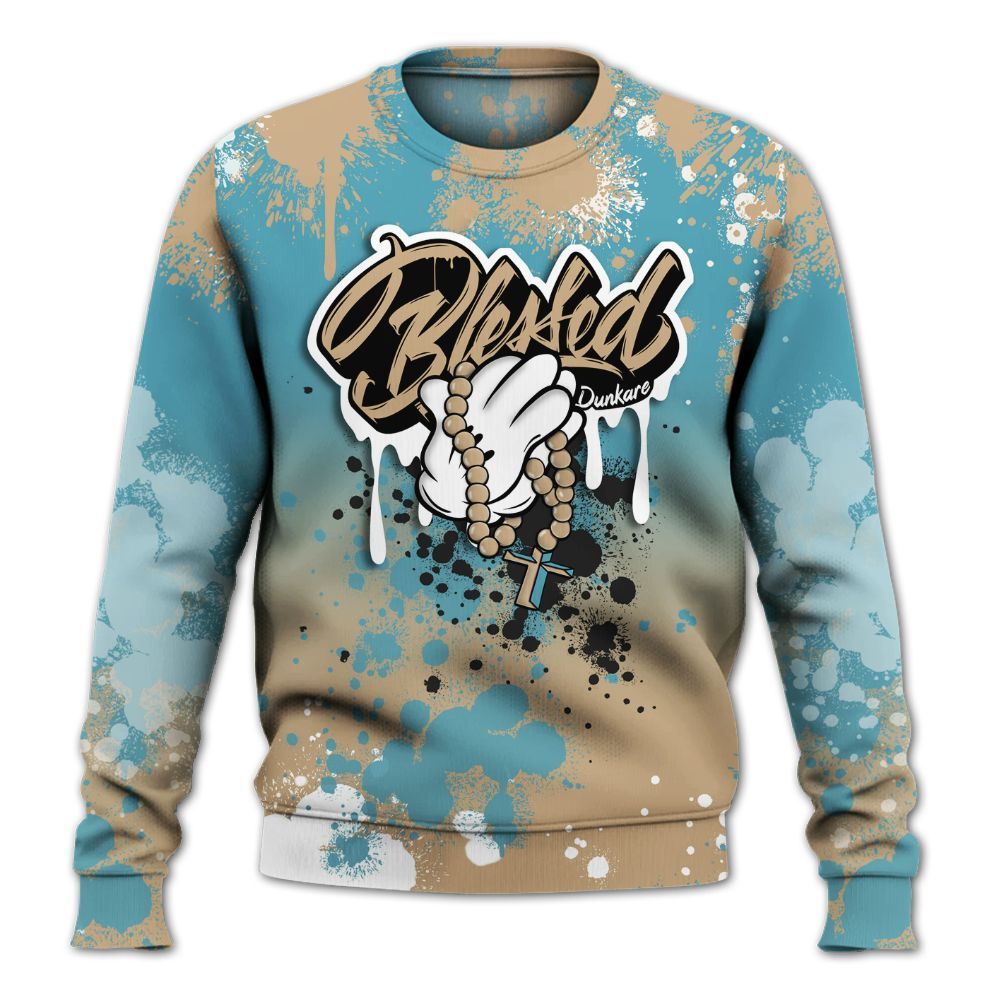 Sweatshirt To Match H-Town 11s - God Blessed Ink Drip All Over Print