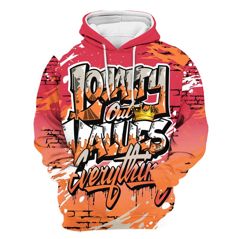 Hoodie To Match Air Max Portal Bright Ceramic - Values Of Loyalty Drip All Over Print