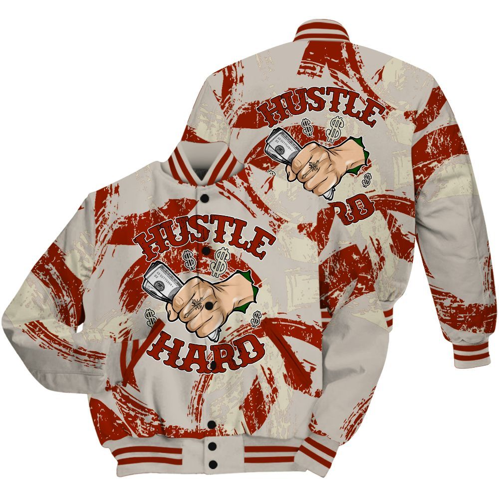 Varsity Jacket To Match El Grito 5s Shirt - Hustles Hard! Splash All Over Print