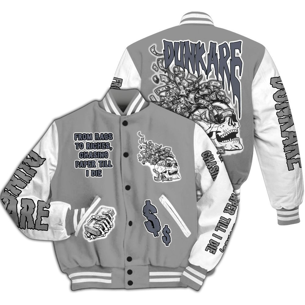 Varsity Jacket To Match Cool Grey 6s - From Rags To Riches All Over Print