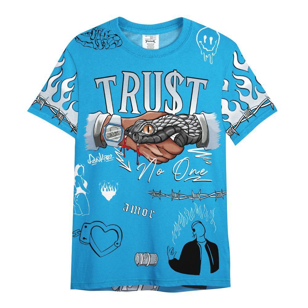 Shirt To Match University Blue Low 2026 11s - Snake Trust No One All Over Print
