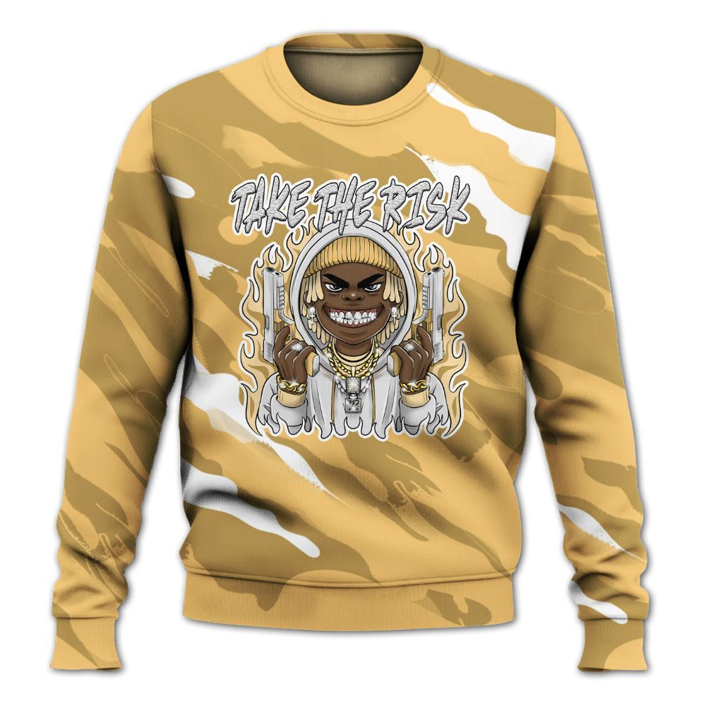 Sweatshirt To Match Pearl 6s - Take The Risk Colored All Over Print