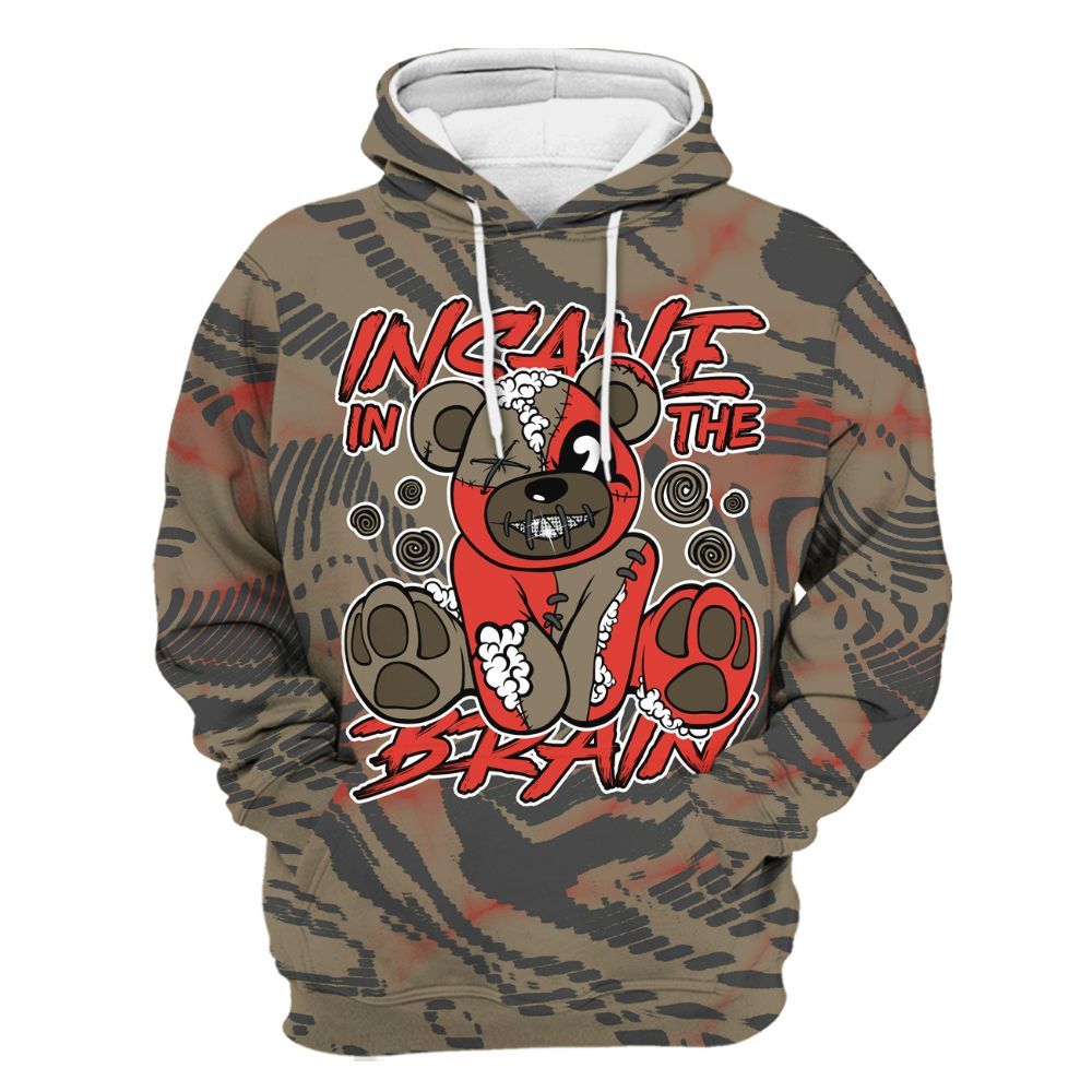 Hoodie To Match Olive 9s - Insanes Bear Fume All Over Print