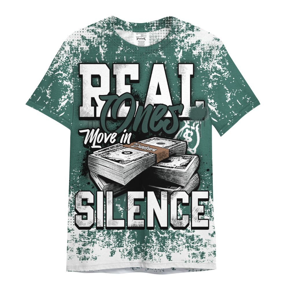 Shirt To Match Low OG Oxidized Green 1s - Move In Silence Money Street Retro All Over Print