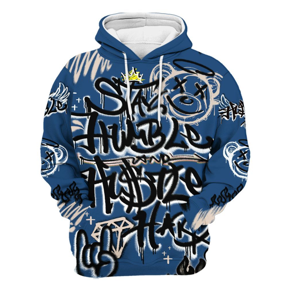 Hoodie To Match High OG Midnight Navy 1s - Humble Drip Streetwear Graffity All Over Print