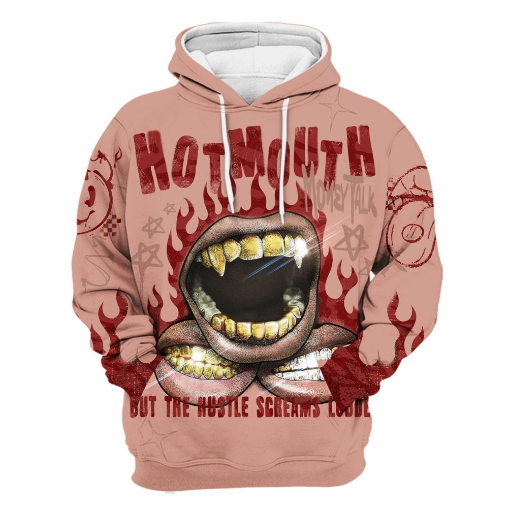 Hoodie To Match Valentines Day 3s - Mouth Burning Street Style All Over Print