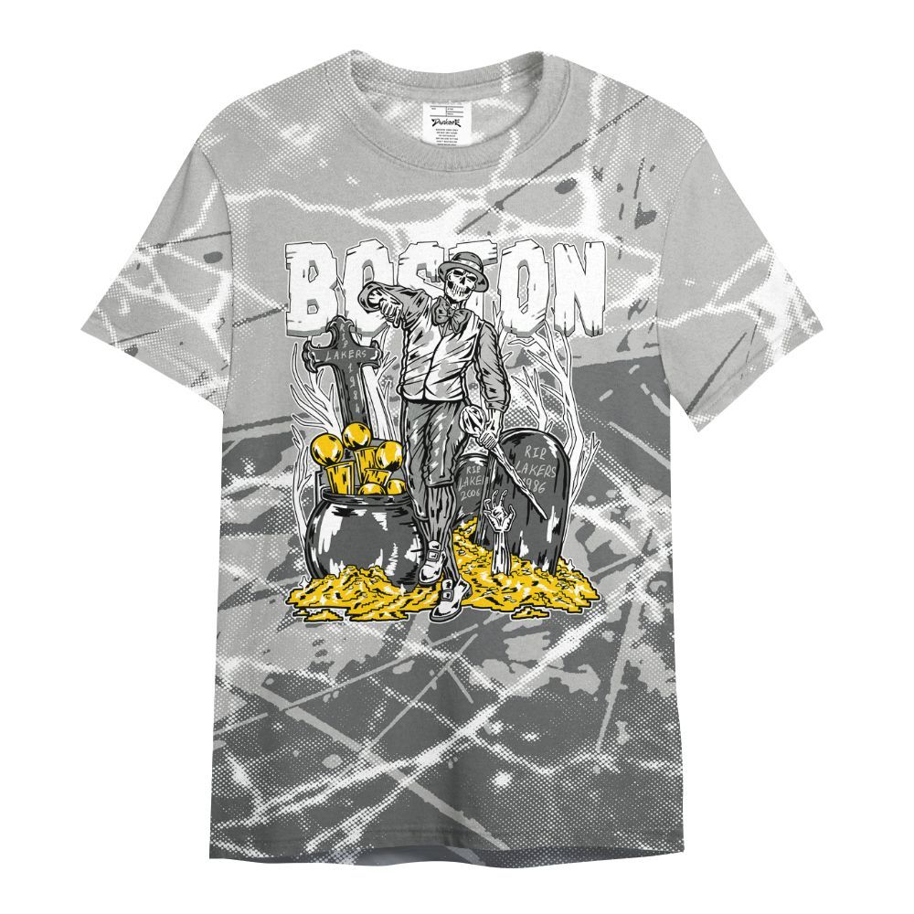 Shirt To Match Paris Cement Grey 4s - Goldrush Skeleton Profound All Over Print