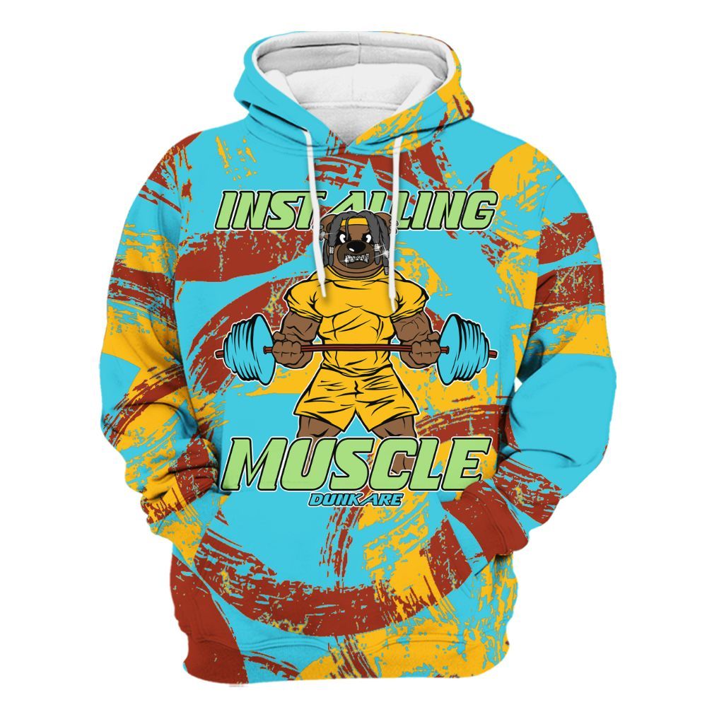 Hoodie To Match SB Dunk Di'Orr Greenwood - Installing Muscle Bear Circle Slpash All Over Print