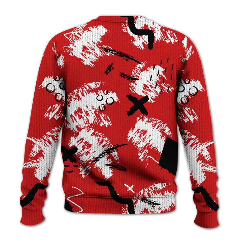 Knitted Sweater To Match Low Bred 11s - Hustle Grind Pray Retro