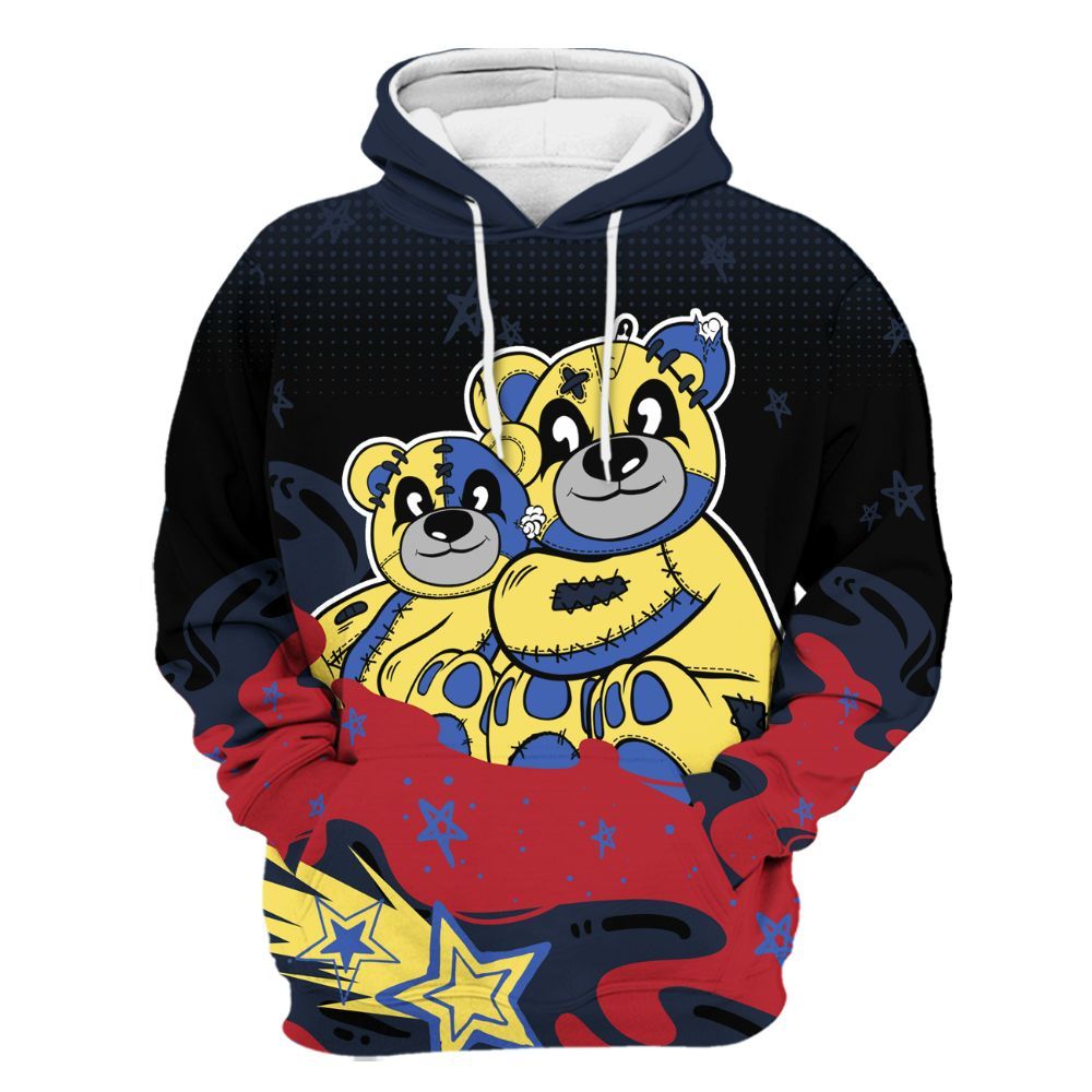 Hoodie To Match Dunk Low COJP What The 2024 - Sincere Fondness Bear Stars All Over Print