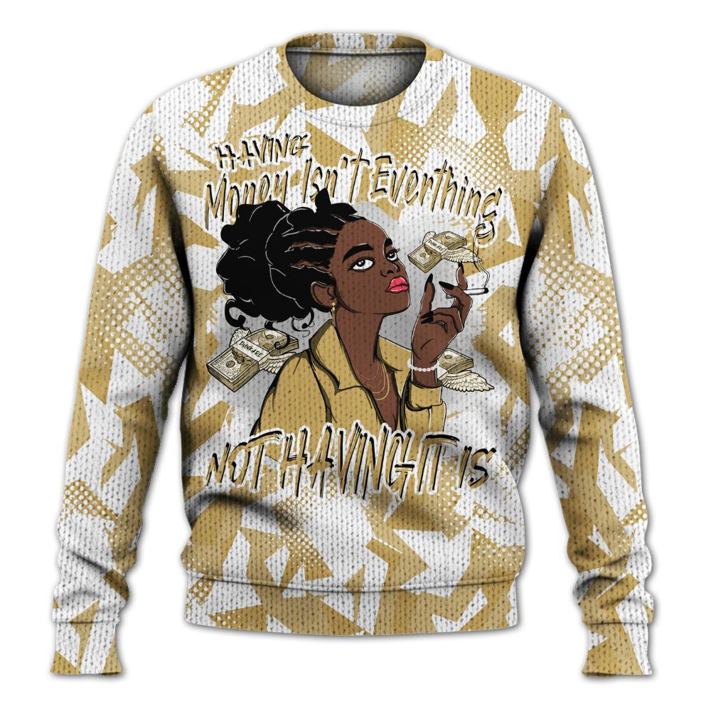 Knitted Sweater To Match Craft Paris 6s - Having Money Isn't Everthing Retro