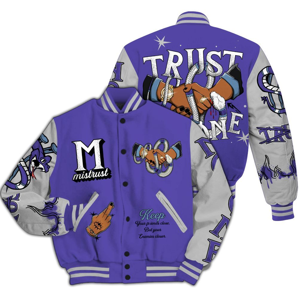 Varsity Jacket To Match Retro Concord 5s - Trust No One Snake-Bite Street Style All Over Print