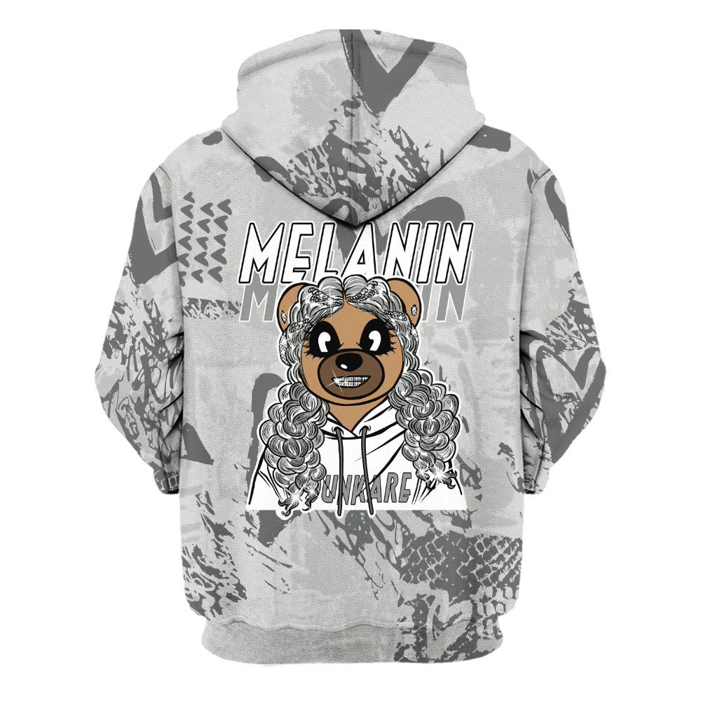 Hoodie To Match Retro Wet Cement 4s - Pigments Bear Heart Grunge All Over Print