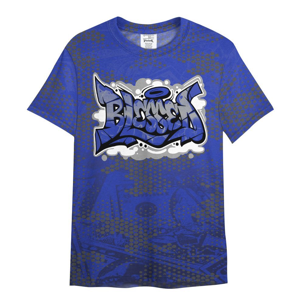 Shirt To Match Air Max Plus Black Racer Blue - Blessing Graphic Banknotes All Over Print