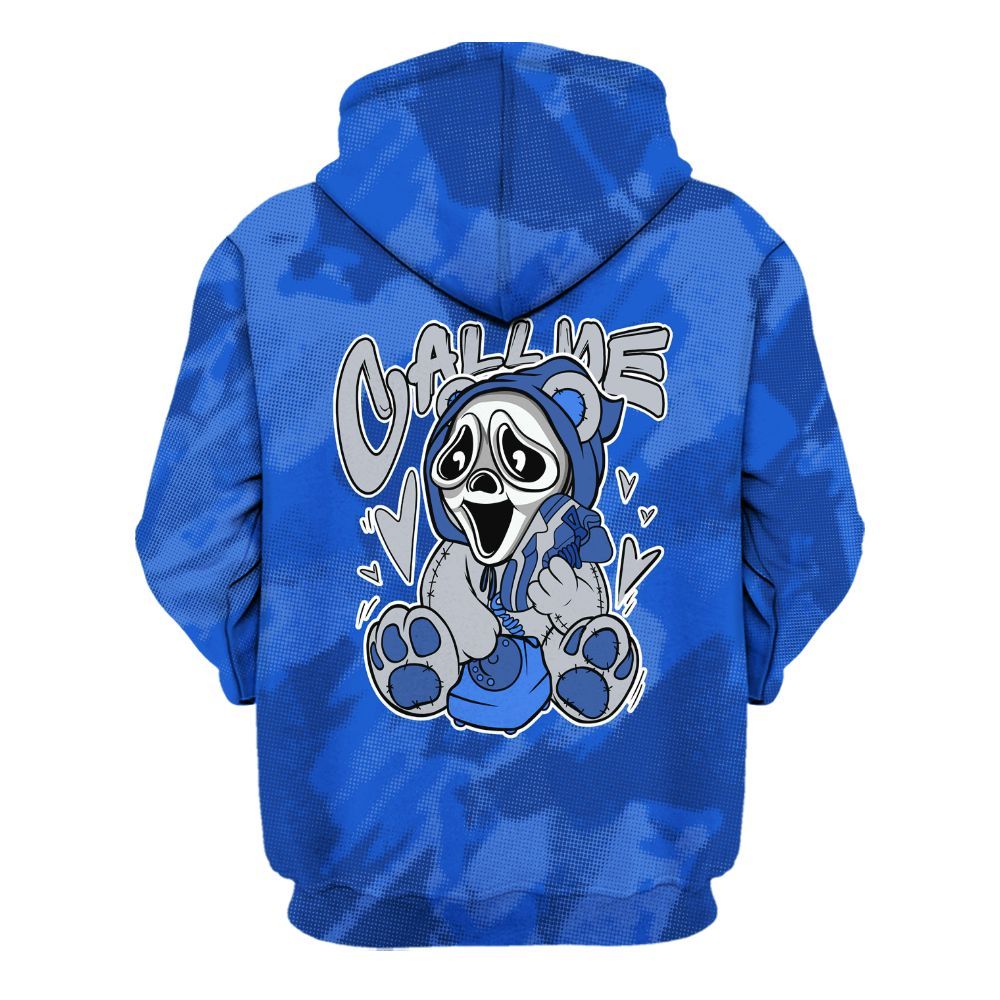 Hoodie To Match Air Foamposite One Royal - Call Me Bear Abstract Halftone All Over Print