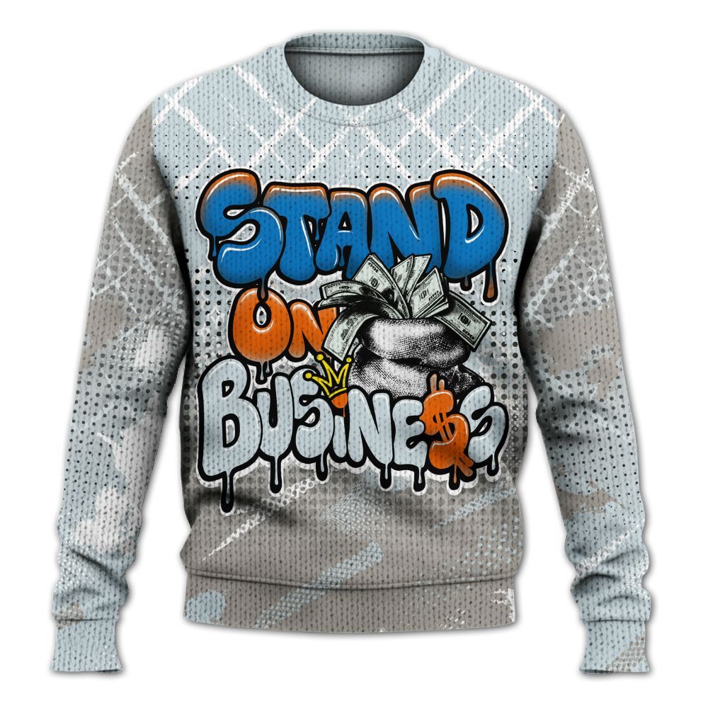 Sweater To Match Retro High OG Alaska 1s - Halftone Stand Business Dripping Graphic