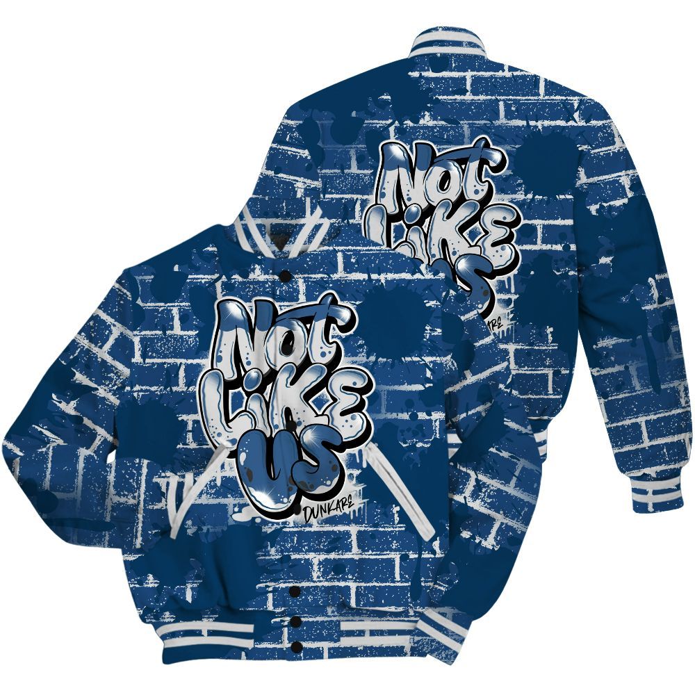 Varsity Jacket To Match High OG Midnight Navy 1s Shirt - None Like Us Graphic Brick Art All Over Print