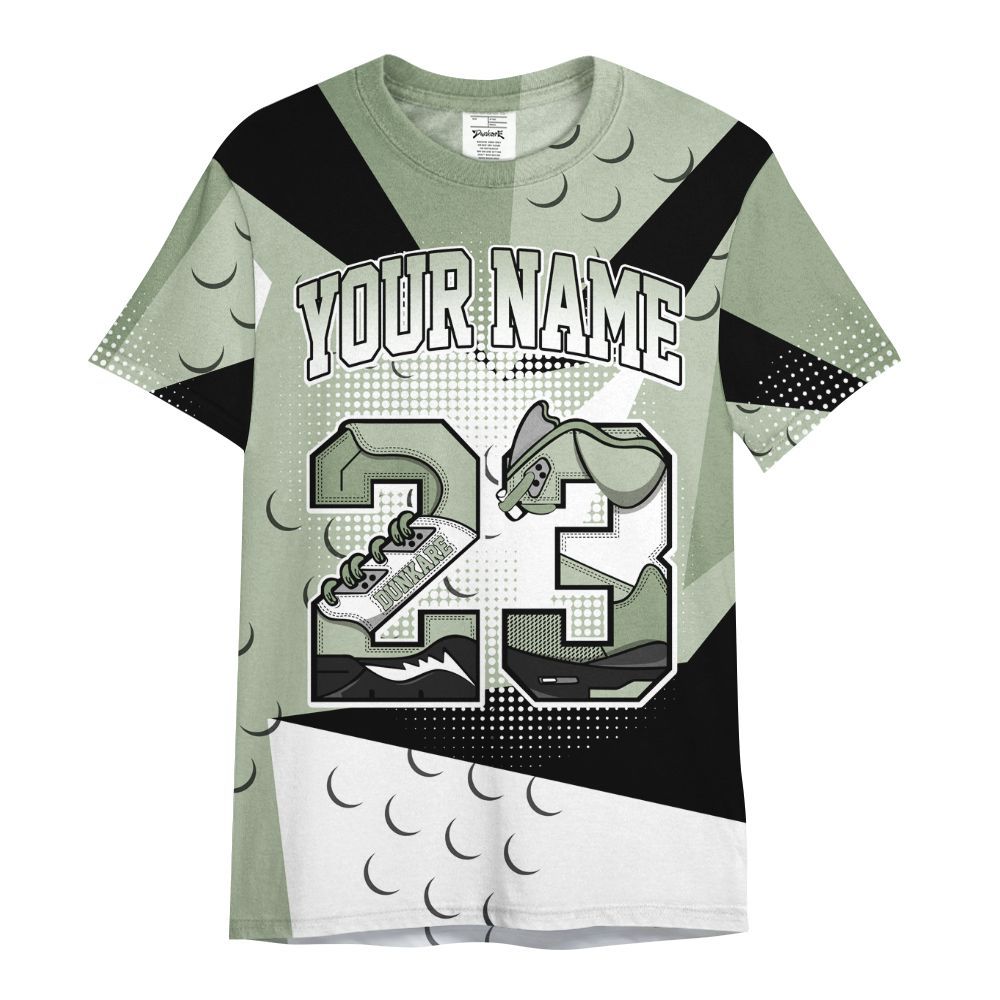 Shirt To Match Seafoam Sail 4s - Poly Custom Name Number 23 5s All Over Print