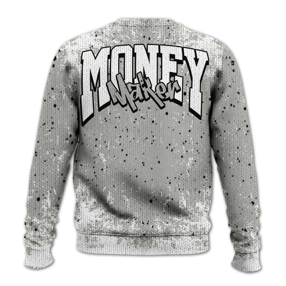 Knitted Sweater To Match Retro White Oreo 4s - Move In Silence Money Street Retro