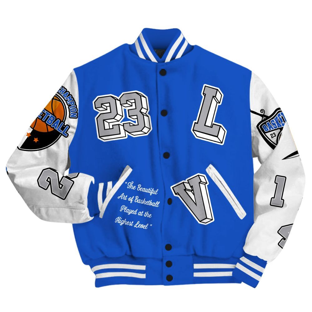 Varsity Jacket To Match Retro Stealth 5s - The GOAT Got Em Streetwear All Over Print