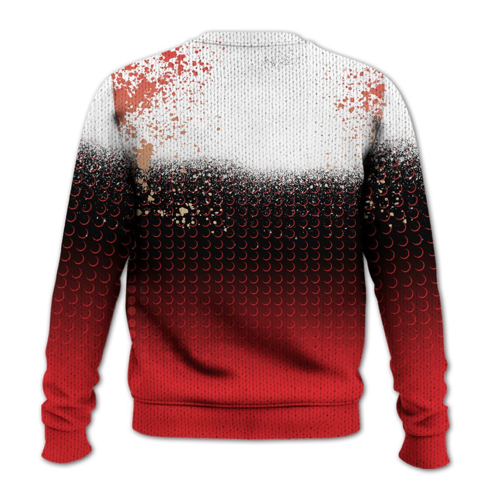 Knitted Sweater To Match Prime 93 Fire Red - Halftone Time Is Money