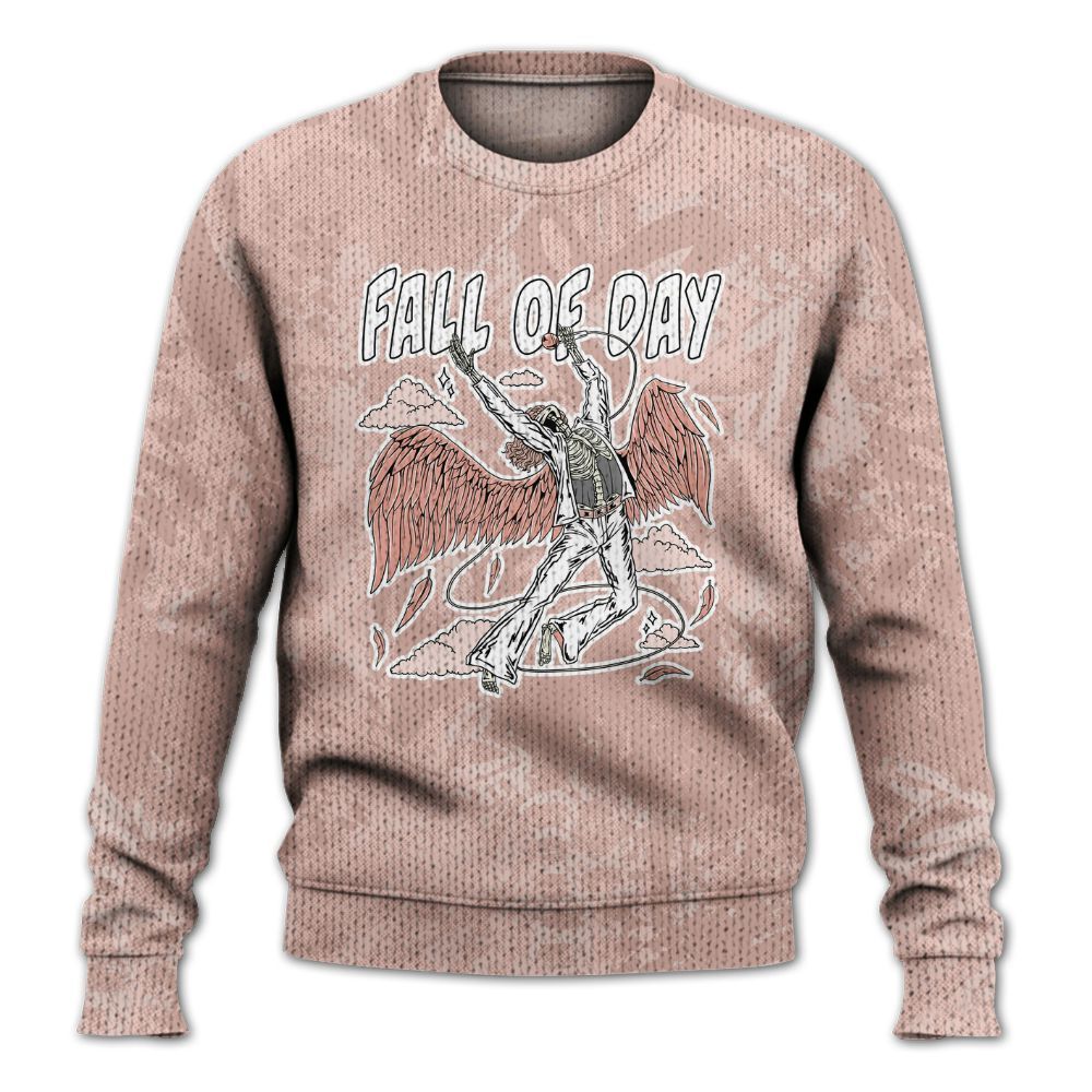 Knitted Sweater To Match Low Legend Pink 11s - Fall Of Days Skeleton Heart