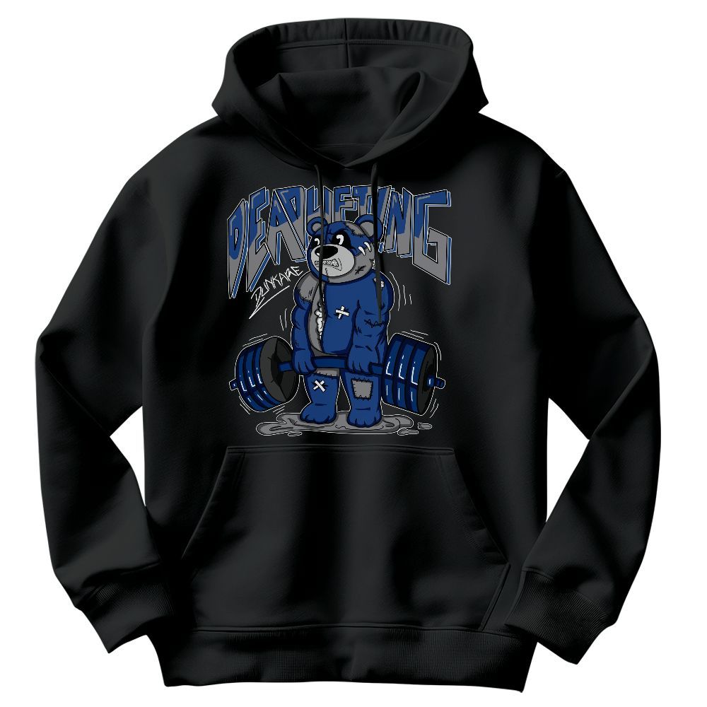 Sweatshirt To Match High OG True Blue 1s - Deadlifting Bear Graphic