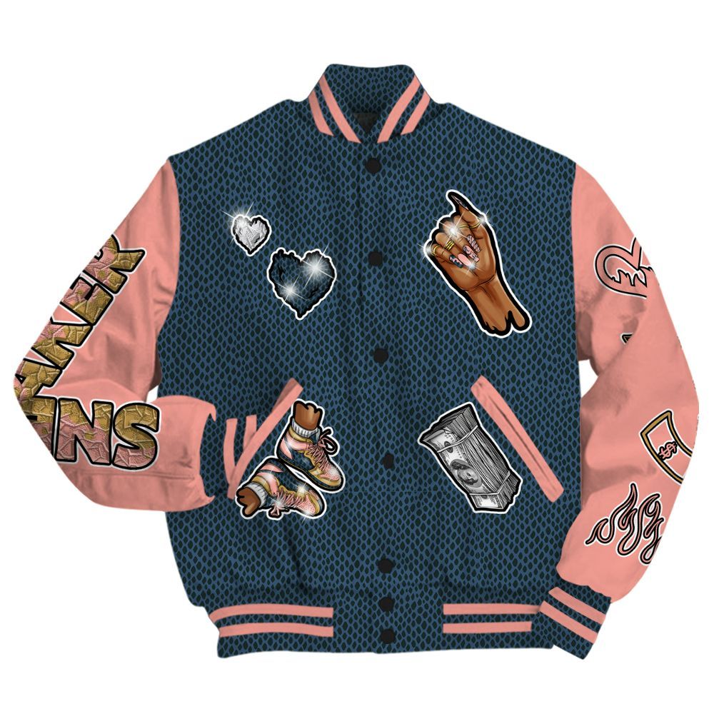 Varsity Jacket To Match Lebron XXI GS Olympic - Sneakerz Girlz All Over Print
