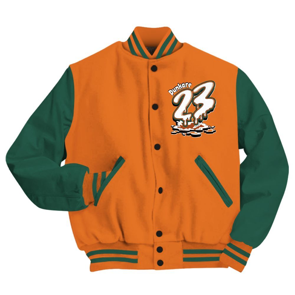 Varsity Jacket To Match Dunk Low Ceramic - Custom Name 23 Drip All Over Print