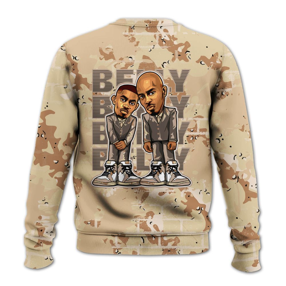 Sweatshirt To Match Desert Camo 3s - Belly Sneakers Graphic Halloween All Over Print