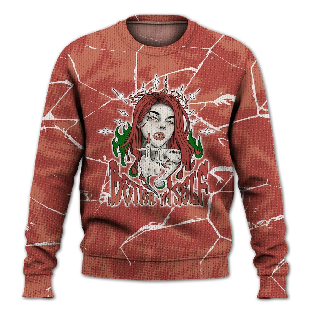 Knitted Sweater To Match Dune Red 13s - My-Self Crack Unique