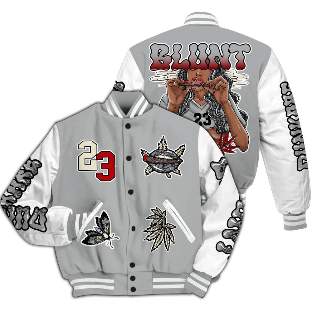 Varsity Jacket To Match Cement Grey 3s - Bluntz Unique All Over Print