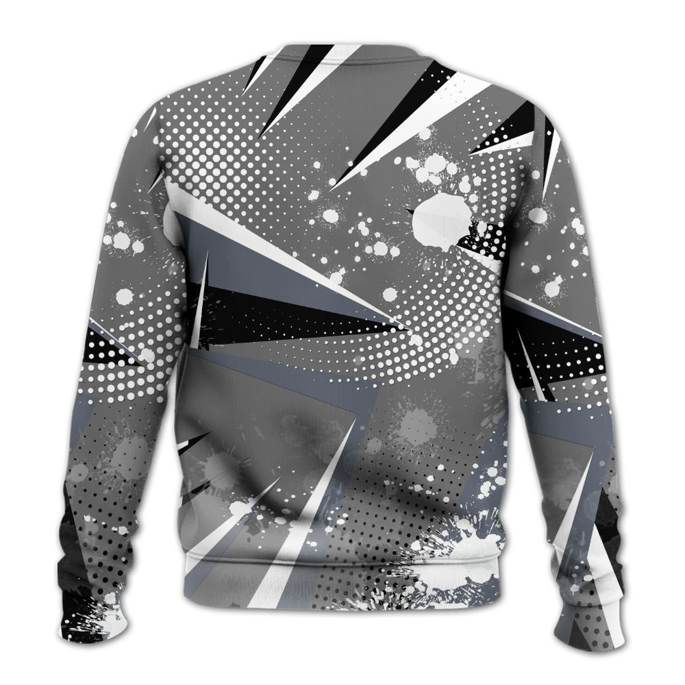 Sweatshirt To Match Cool Grey 6s - Poly Trust No One Dripping All Over Print