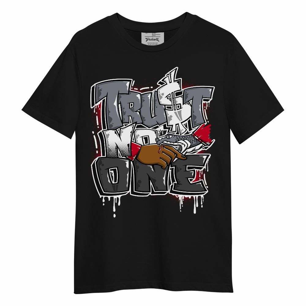 Shirt To Match Retro Black Flint 13s - Trust No One Drip Unisex Shirt