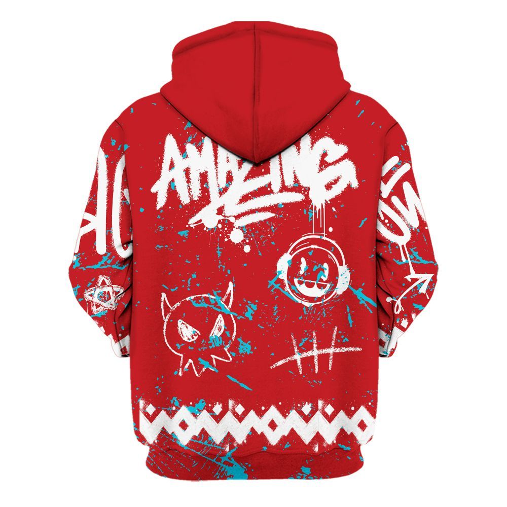 Hoodie To Match Dunk Low Fruity Pebbles - Friday Sneaker Crayon All Over Print