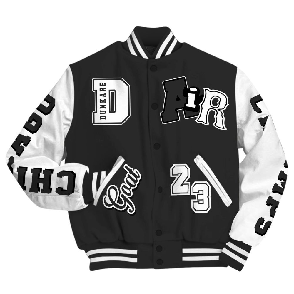 Varsity Jacket To Match White Thunder 4s - AIR Number 23 GOAT All Over Print
