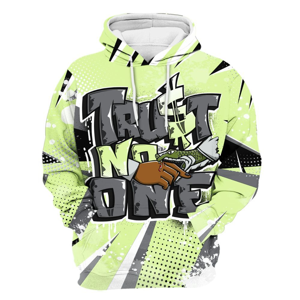 Hoodie To Match Smoke Grey Volt TR 1s - Poly Trust No One Dripping All Over Print