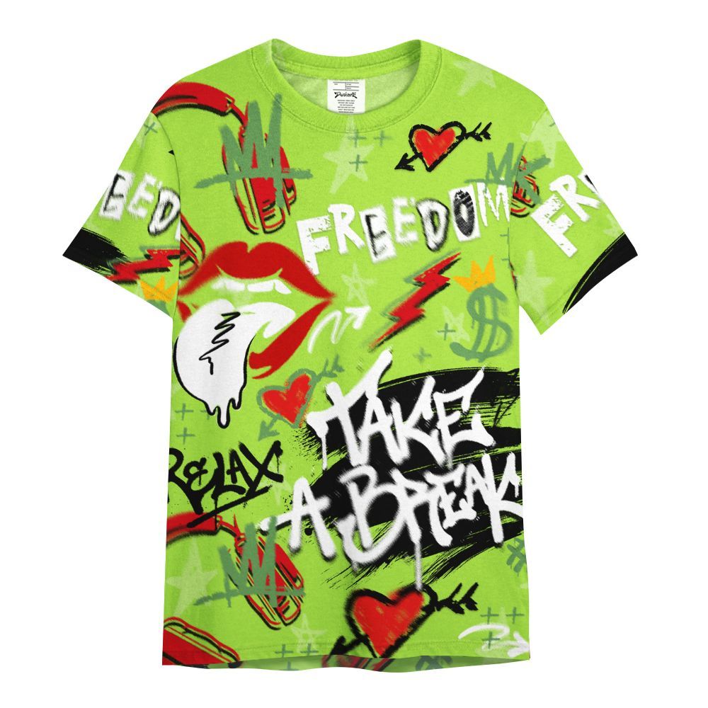 Shirt To Match Kobe 6 SE Grinch - Take Break Freedom Graffiti Streetwear All Over Print