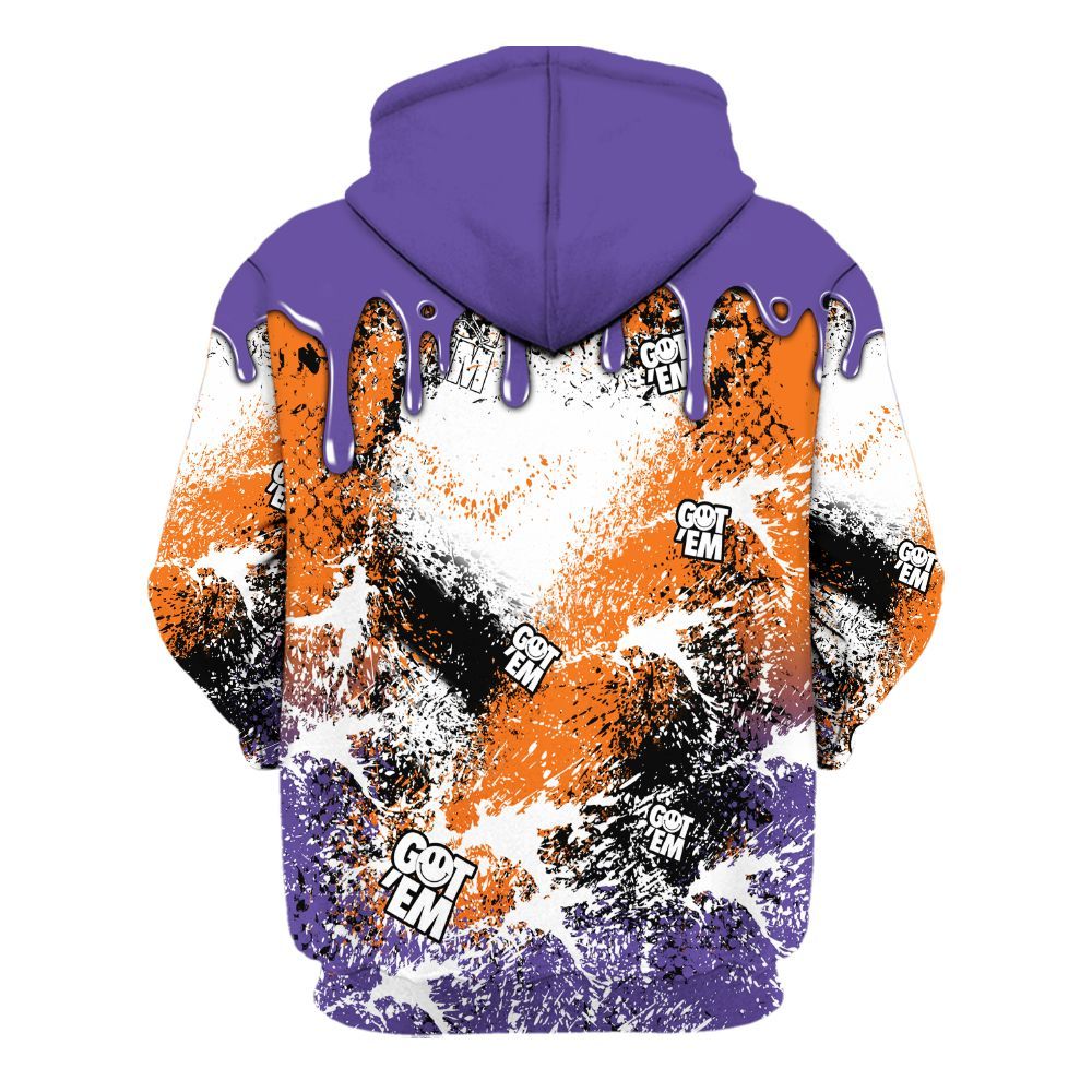 Hoodie To Match Air Max Waffle SP Voltage Purple - Dripping 23 Drip All Over Print