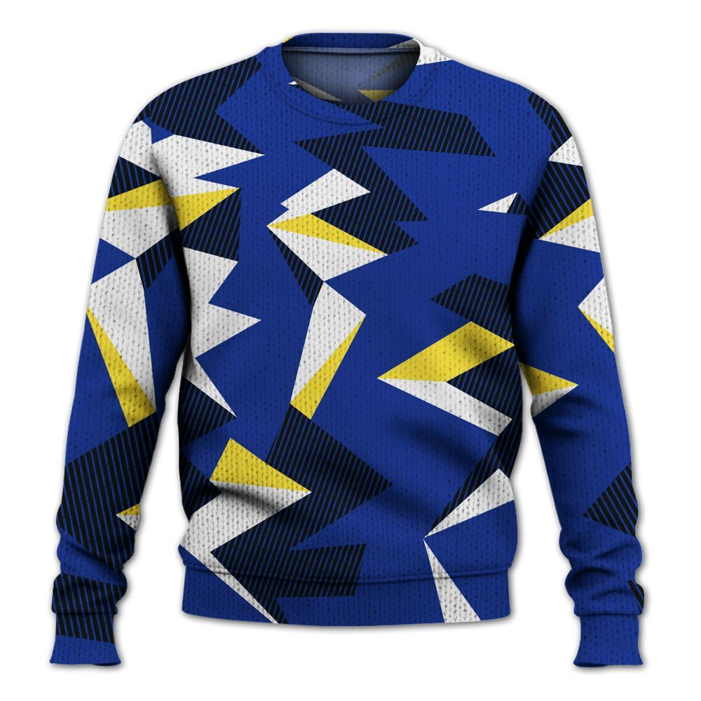 Knitted Sweater To Match Laney 14s - Geometric Camouflage Pattern