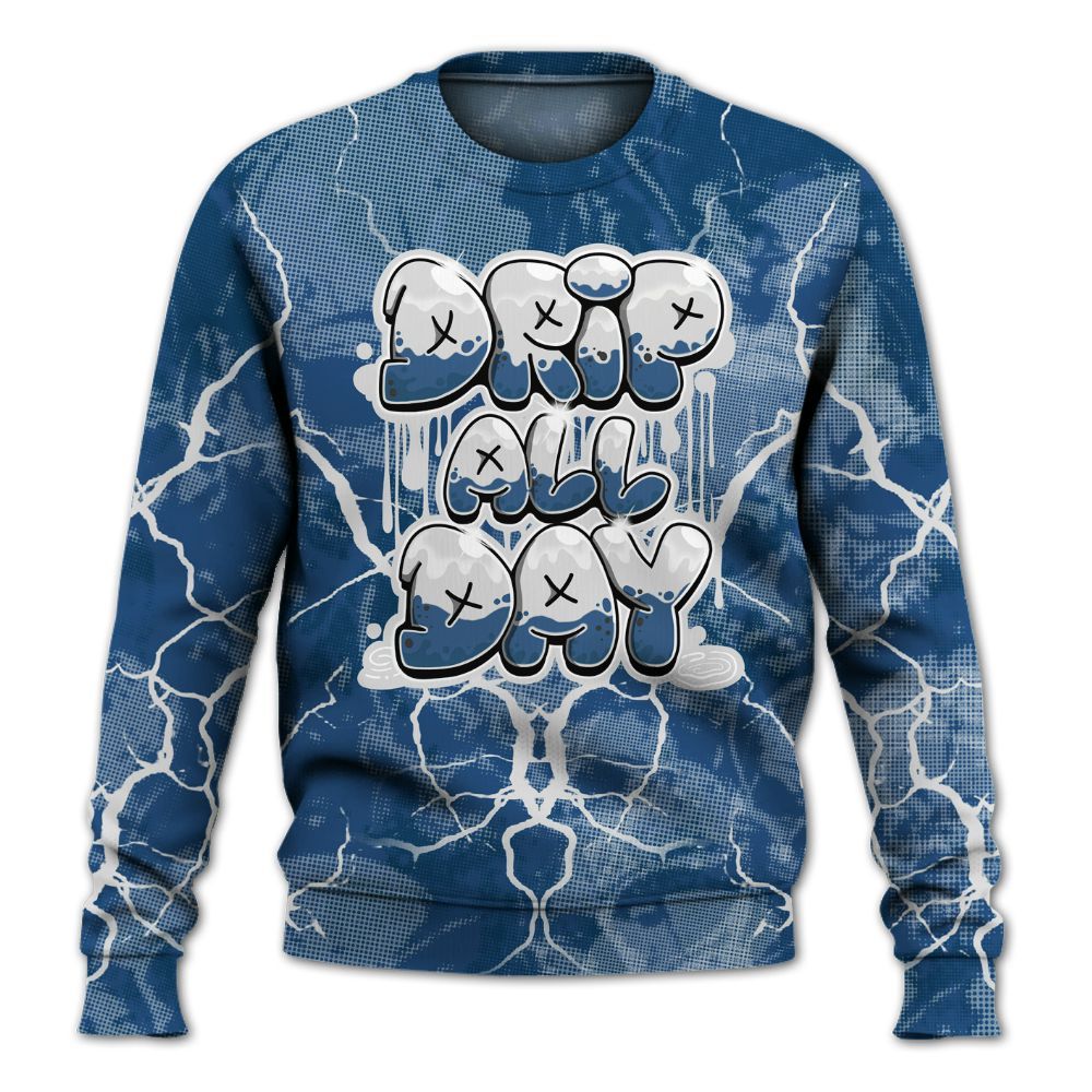 Sweatshirt To Match High OG Midnight Navy 1s - DRIPPIN Days Graphic Halloween All Over Print