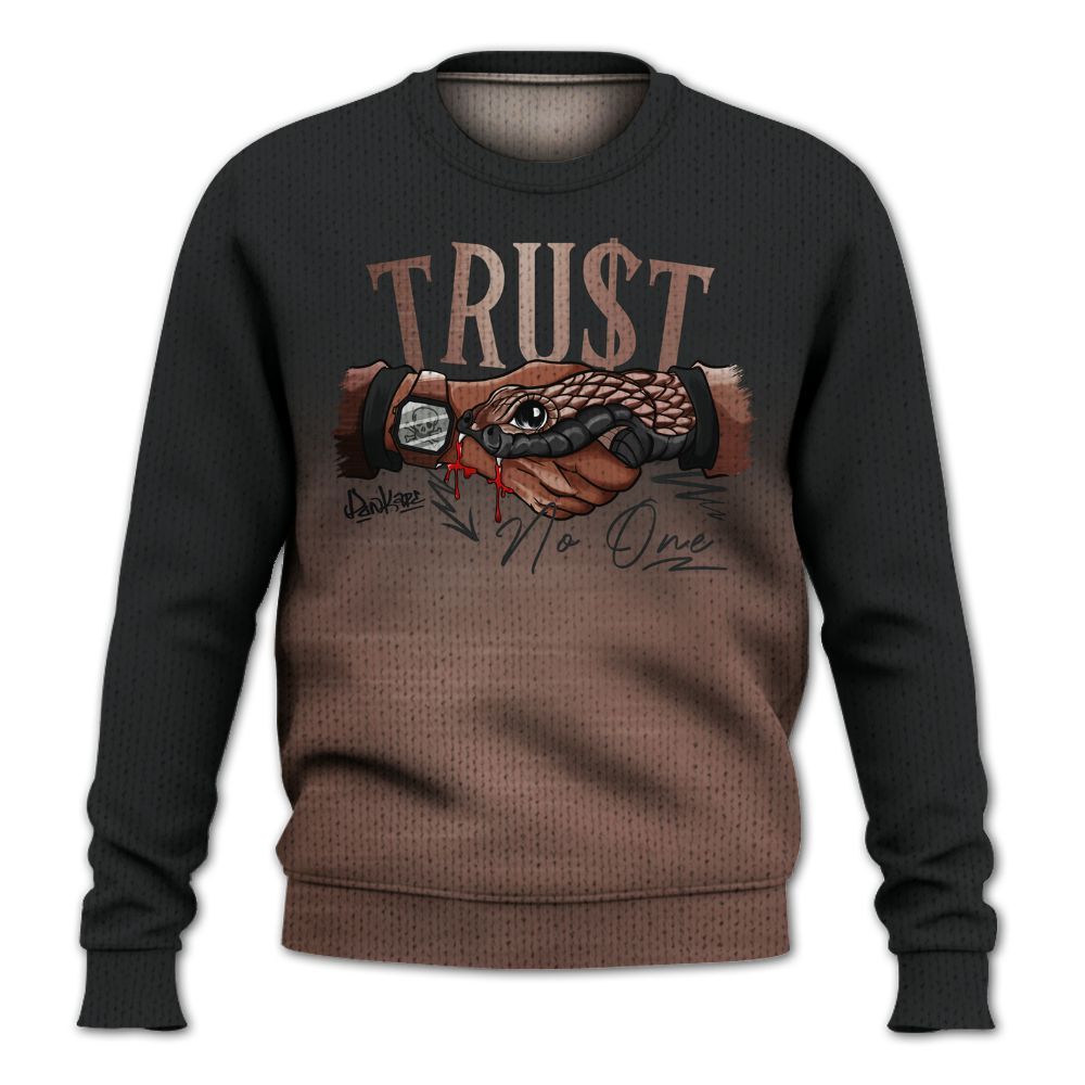 Knitted Sweater To Match KD 4 Christmas - Snake Trust No One Drip