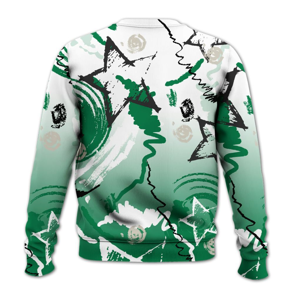 Sweatshirt To Match Lucky Green 2s - Grind Shine Later Drip All Over Print