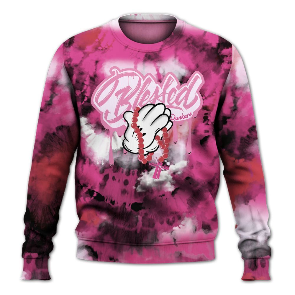 Sweatshirt To Match KD 4 Aunt Pearl - God Blessed Tie Dye All Over Print