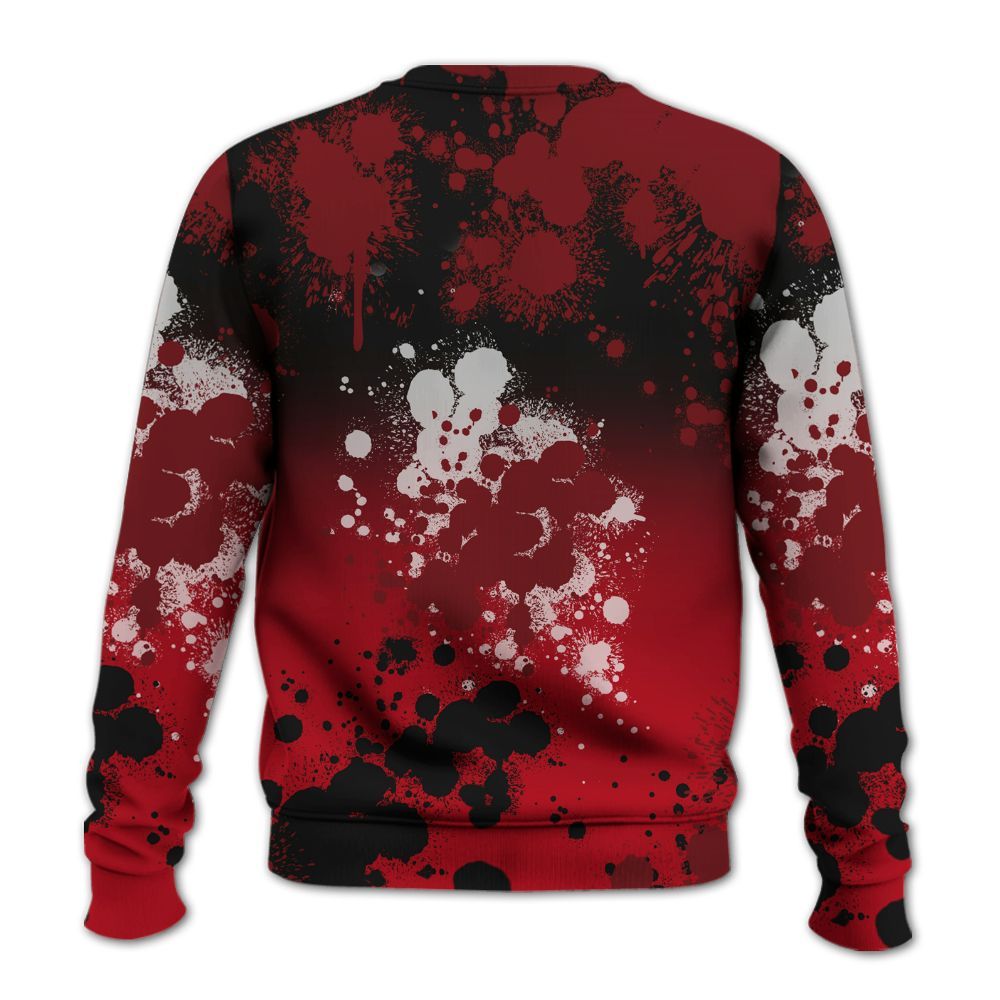 Sweatshirt To Match Bred Velvet 11s - God Blessed Ink Drip All Over Print