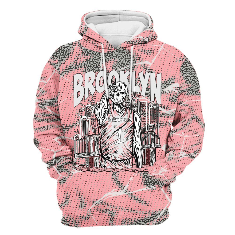 Hoodie To Match Retro Wings 3s - Brooklyn's Skeleton Crack All Over Print