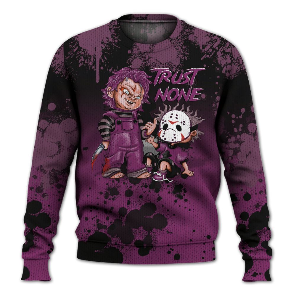 Knitted Sweater To Match Air Max Sunder Gore Tex Bold Berry - Trust No One Scary